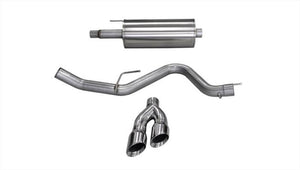 Corsa 2015 Ford F-150 5.0L V8 (Super Crew Cab) Polished Sport Single Side Dual 4in Tips CB Exhaust